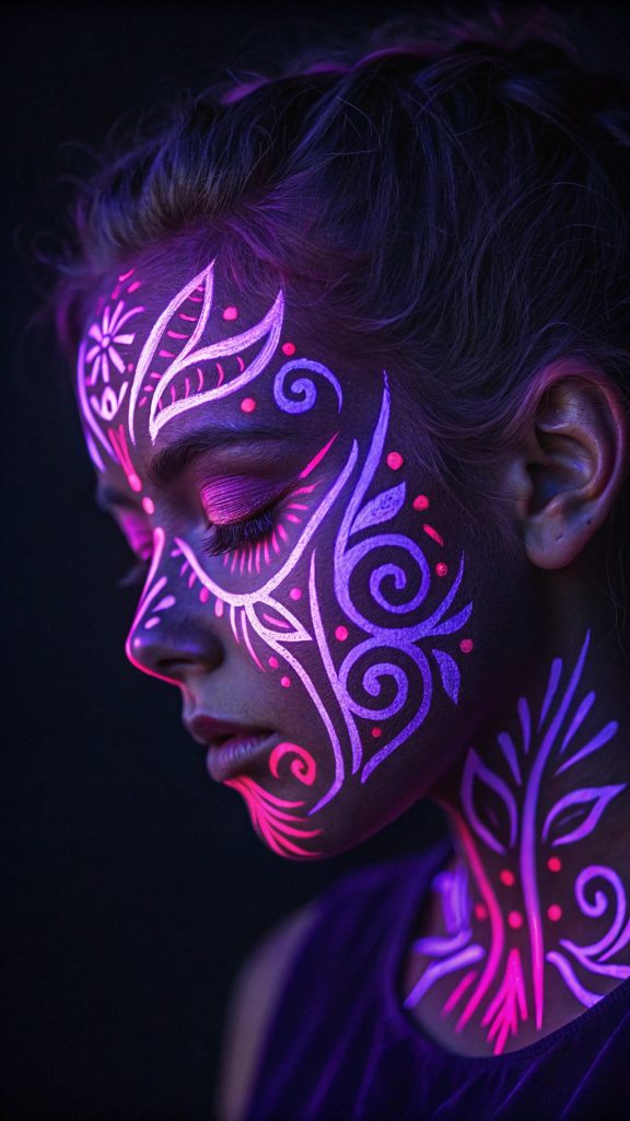 056 Nether Portal Glow Face Art - Themed Ideas