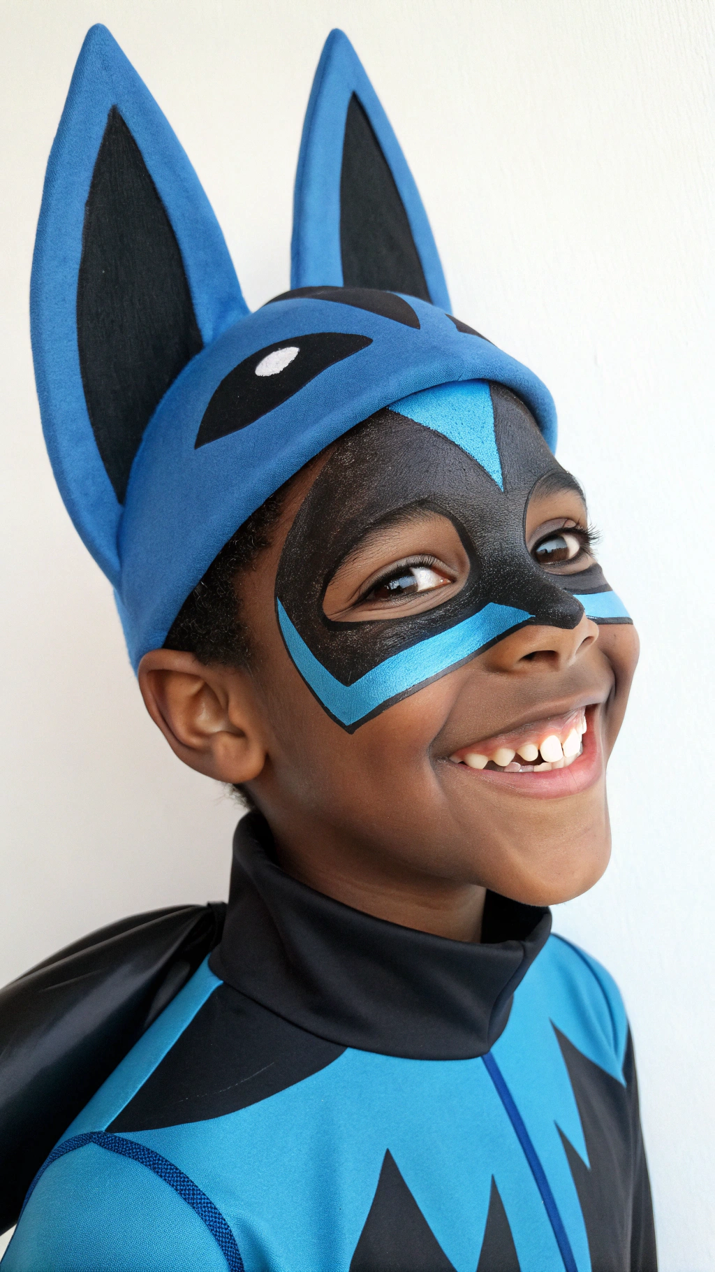 057 Lucario Face Paint for Kids – Cool Pokemon Face Painting Idea for Bold and Brave Fans - Themed Ideas