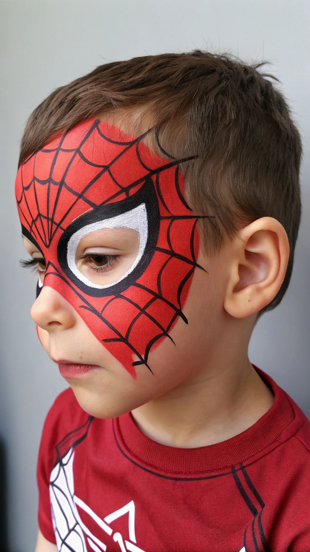 058 Mini Spiderman Face Paint for Toddlers – Easy Spiderman Face Ideas for 4 Year Olds - Themed Ideas