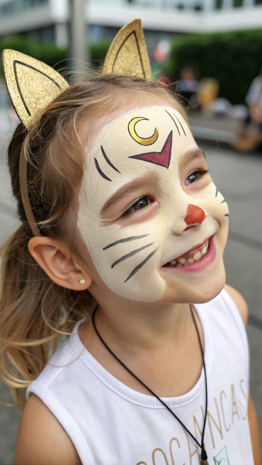 059 Meowth Pokemon Face Paint for Kids – Playful Cat Themed Face Painting Idea Ages 4 to 10 - Themed Ideas