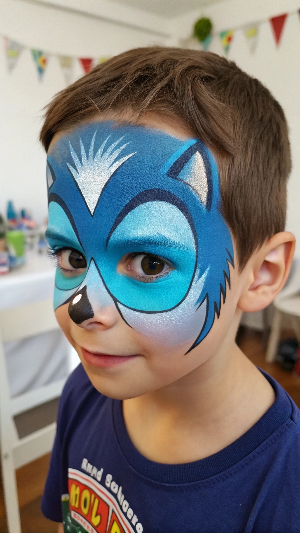 060 3D Sonic Face Paint Tutorial Realistic Eye Catching Design - Themed Ideas