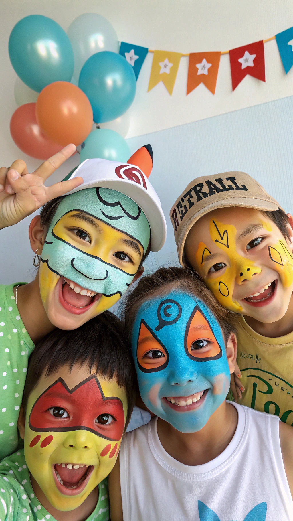 060 Starter Pokemon Face Painting Ideas – Treecko Cyndaquil Froakie and Rowlet for Kids - Themed Ideas
