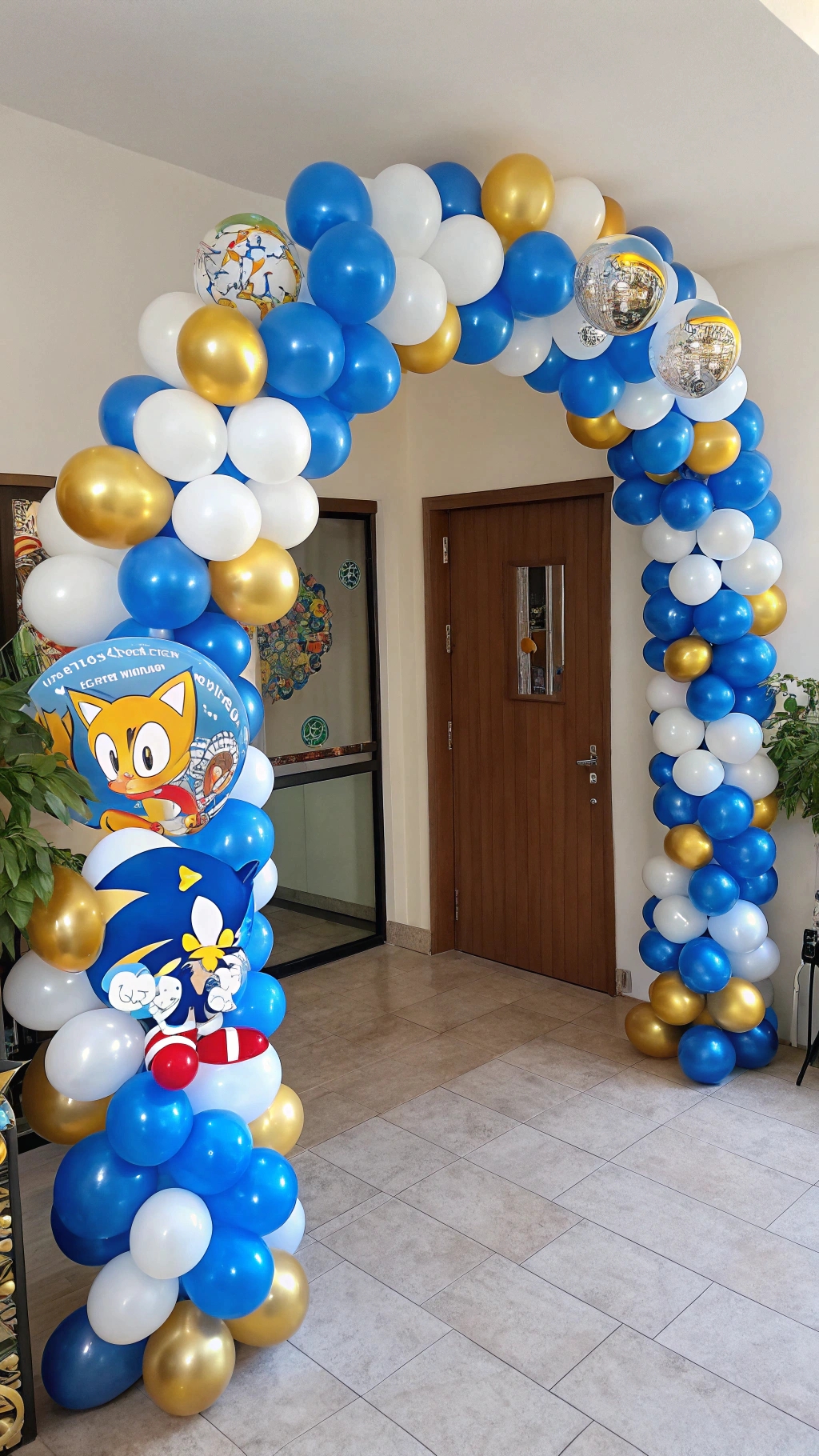 061 Stunning Sonic Balloon Arch Decor for an Epic Kids Birthday Party - Themed Ideas