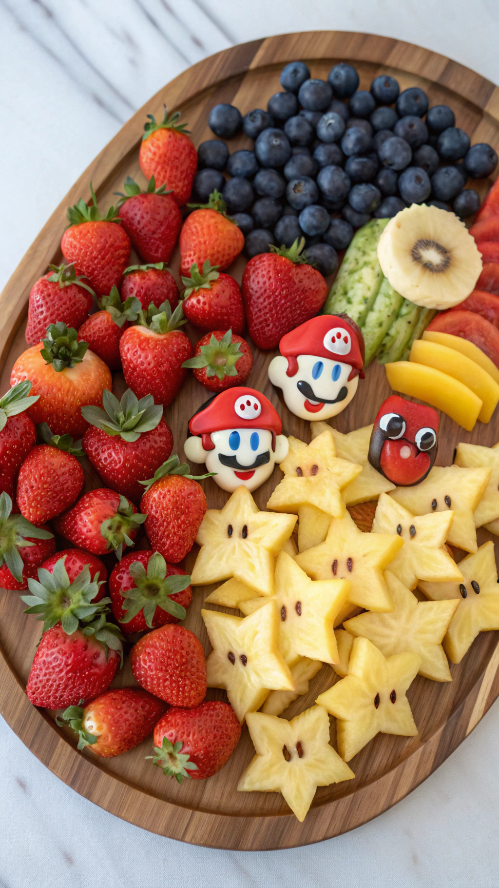 061 Super Mario snacks ideas with fruit characters perfect for kids birthday party fun - Themed Ideas