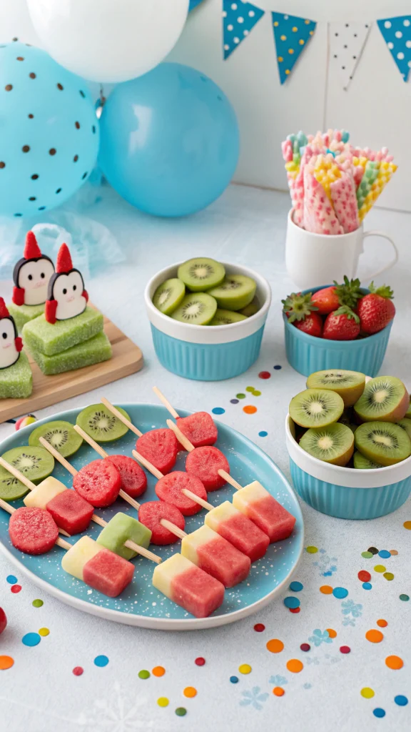 064 Colorful frozen party snacks for kids – creative Frozen themed birthday snack ideas - Themed Ideas