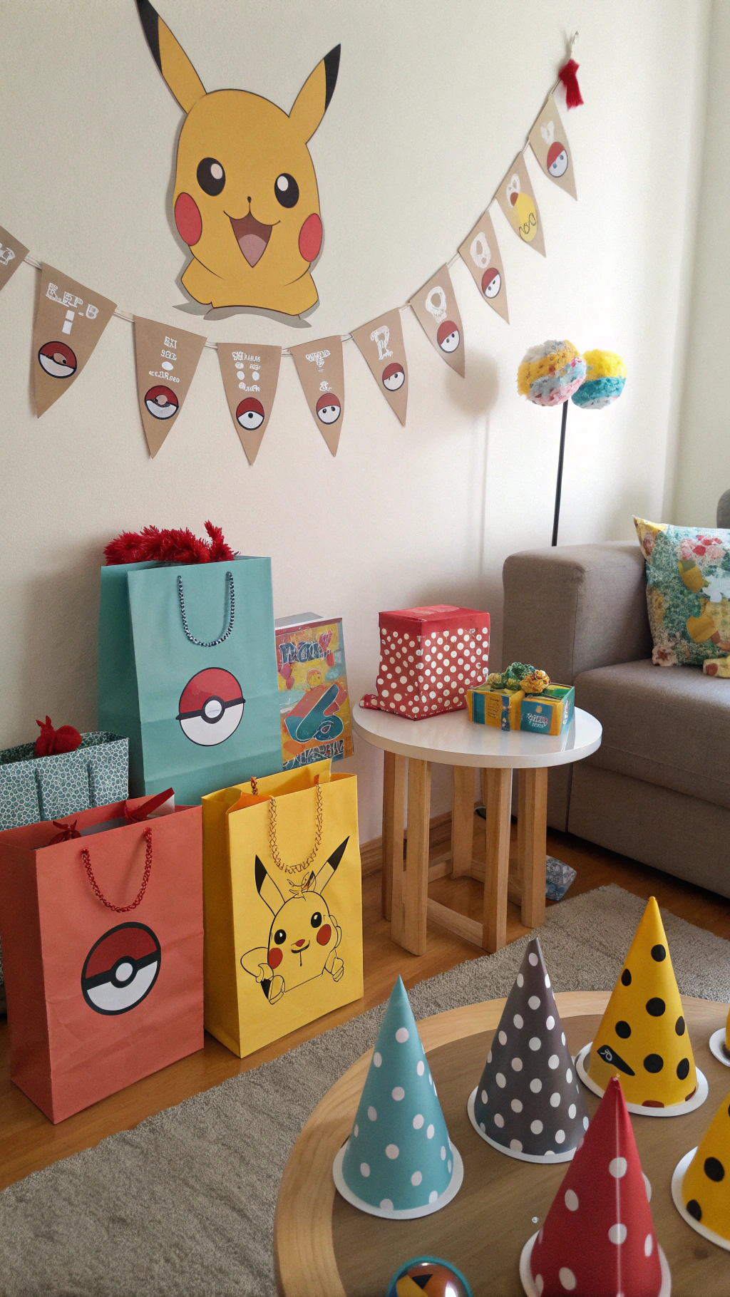064 DIY Pokemon Party Decorations with Handmade Crafts for Kids Parties - Themed Ideas