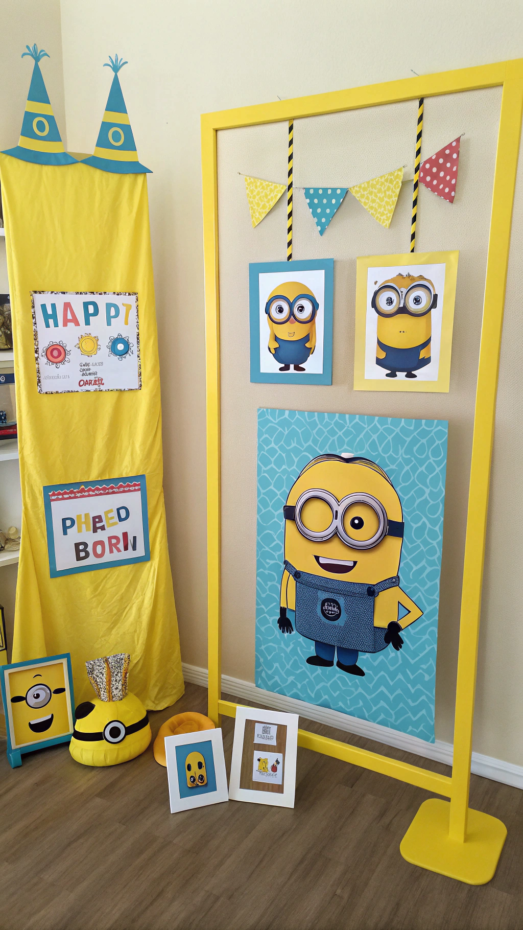 064 Minions DIY Party Decorations Easy Photo Booth Setup for Kids - Themed Ideas