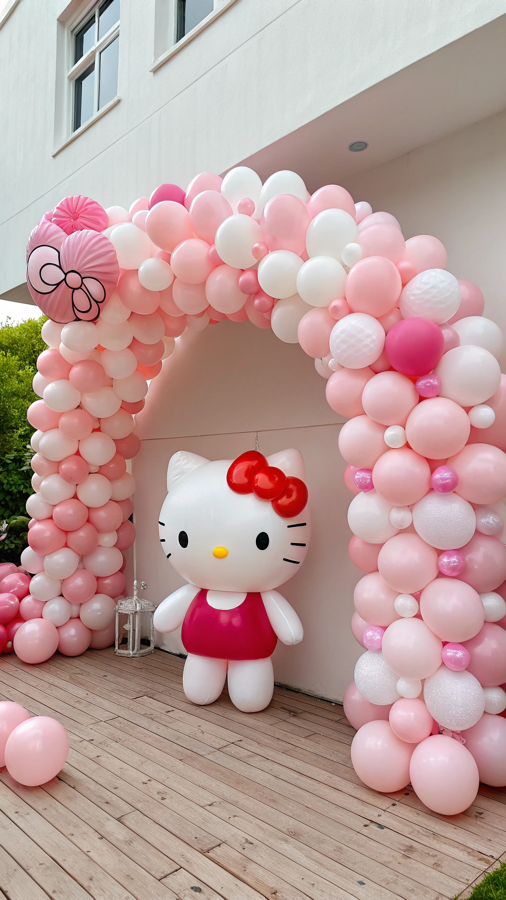 066 Hello Kitty Balloon Decorations Stunning Arch for Party Entrance - Themed Ideas