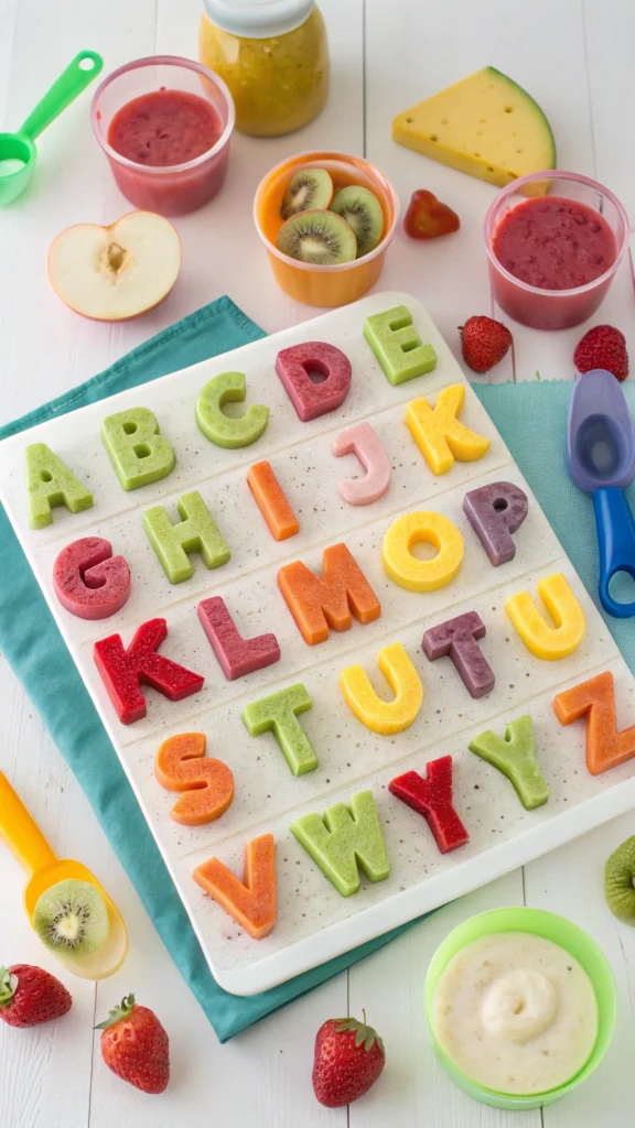 069 Alphabet frozen snacks for kids – educational and fun frozen snack idea for toddlers - Themed Ideas