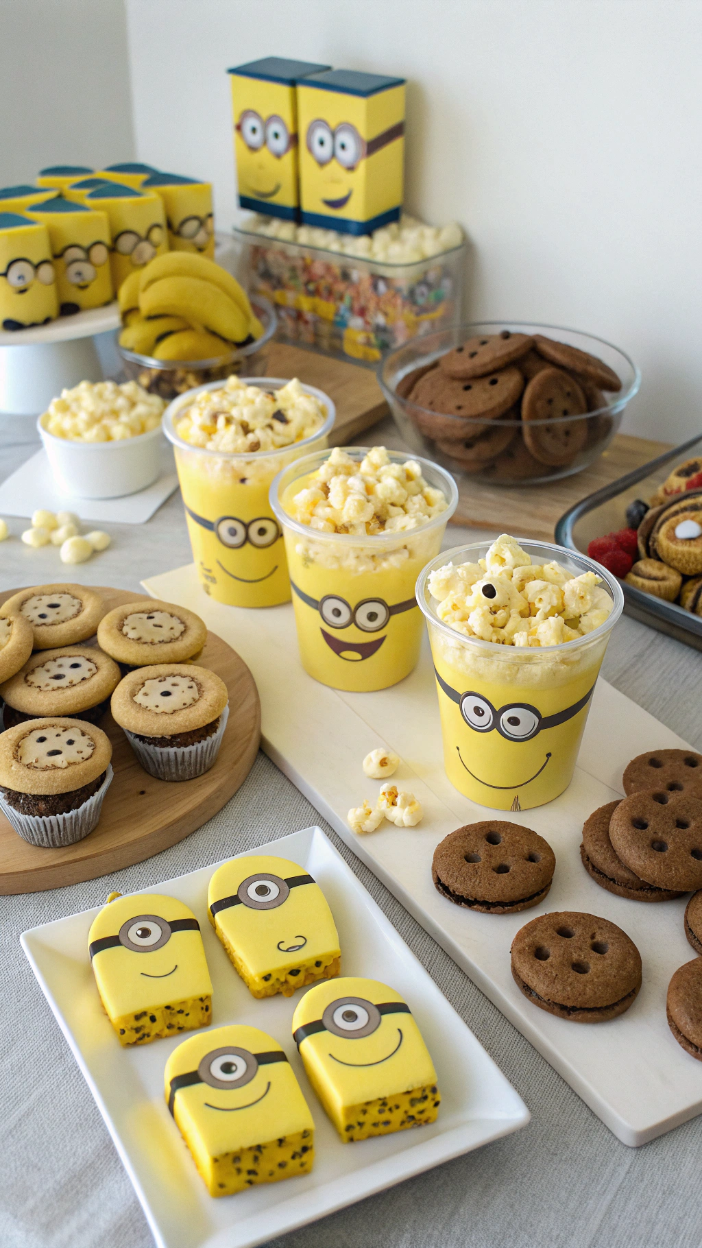 069 Minions Birthday Party Decor Themed Snack Table Ideas - Themed Ideas