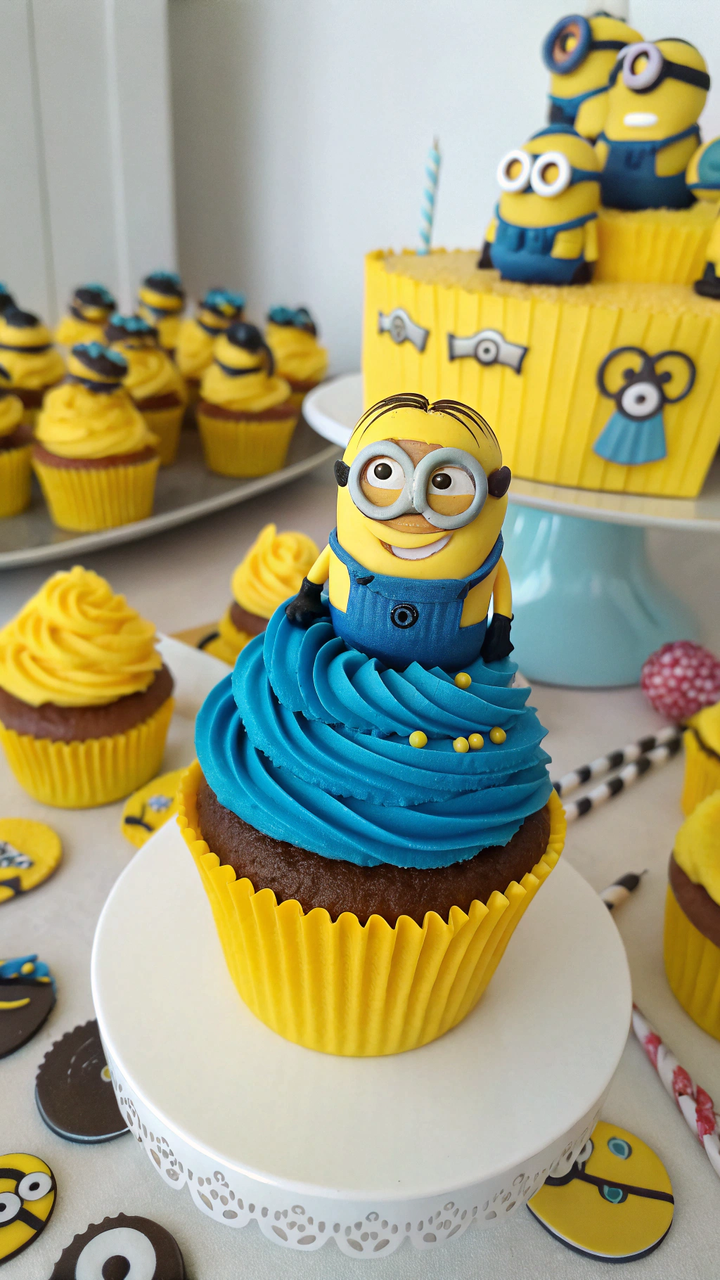 073 Minions Cupcake Treats IBM Themed Birthday Party Dessert Idea for KidsACE - Themed Ideas