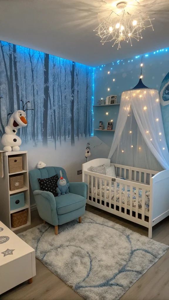 075 Frozen Nursery and Toddler Bedroom Combo with Olaf Plush and Frozen Diy Party Decorations - Themed Ideas