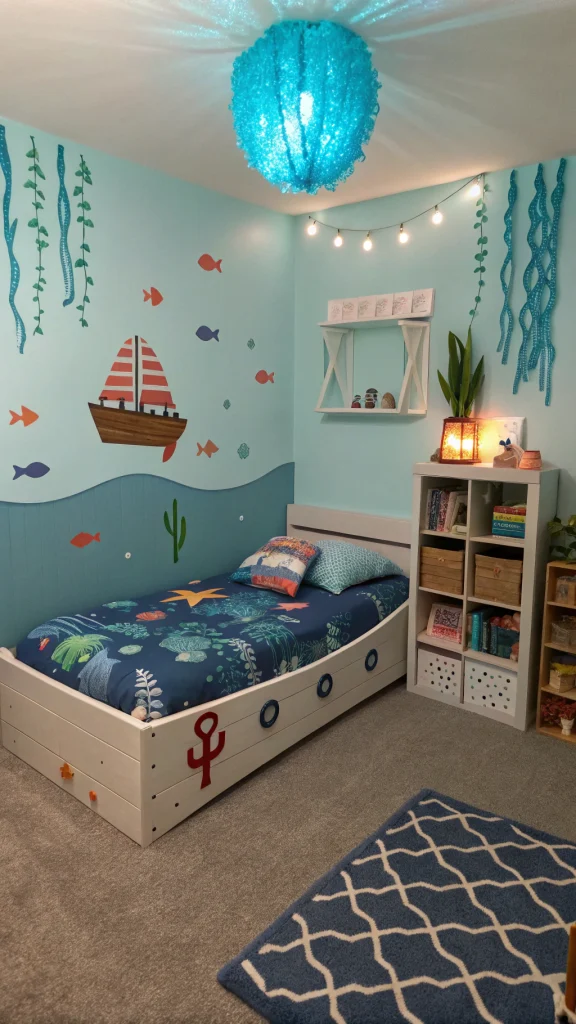 084 Minecraft Underwater Bedroom with Axolotls - Themed Ideas