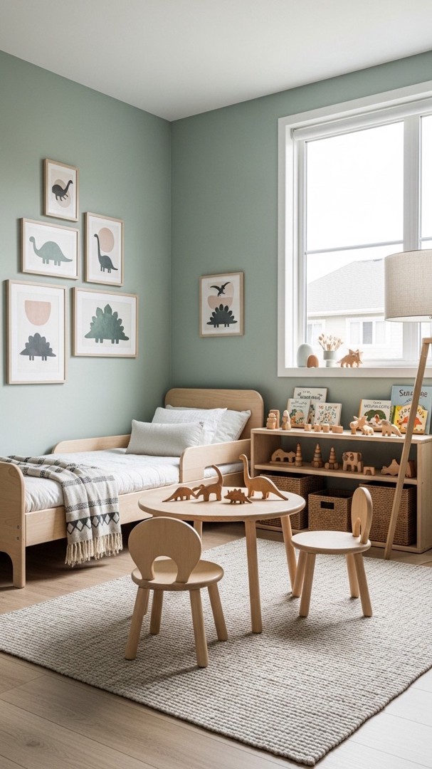 004 Scandinavian inspired dinosaur room decor ideas for modern and cozy bedrooms - Themed Ideas