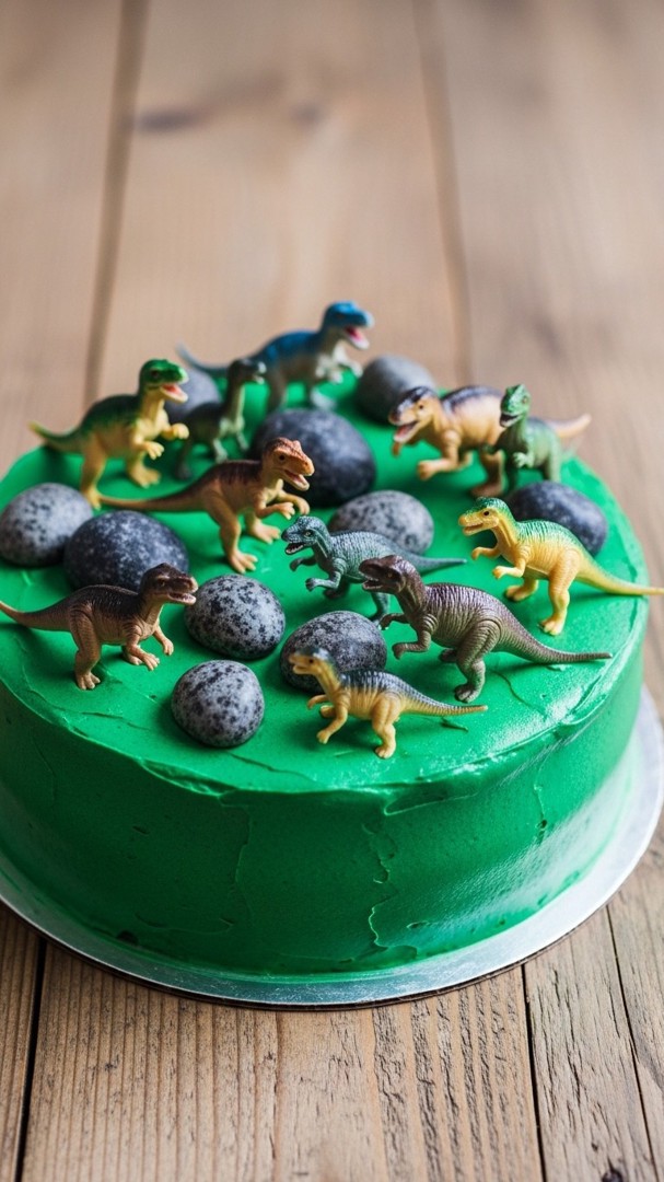 011 Easy DIY Dinosaur Cake Ideas for a Roaring Dinosaur Birthday Party Cake - Themed Ideas