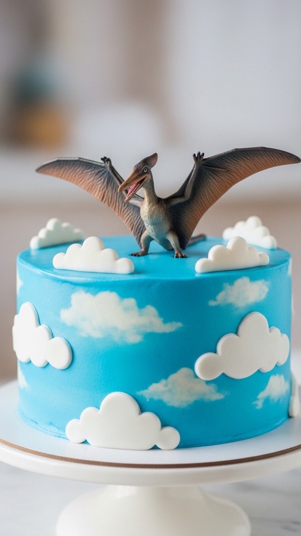 014 Flying Dinosaur Theme Cake for Boys and Girls Who Love Prehistoric Fun - Themed Ideas
