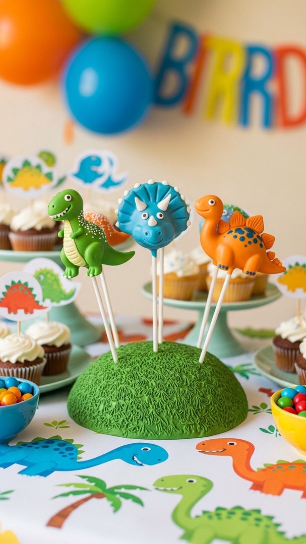 021 Fun Dinosaur Cake Pops for Kids Birthdays – Colorful and Creative Party Treats - Themed Ideas