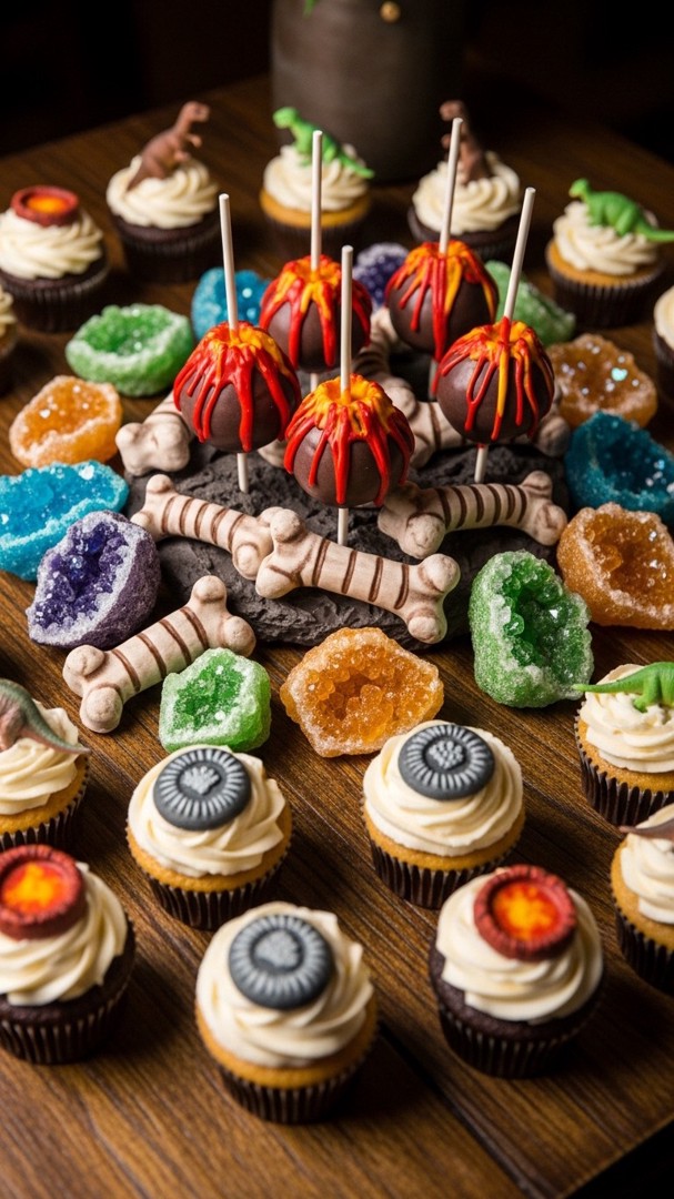 024 Prehistoric Dinosaur Cake Pops – Fossils Volcanoes and Birthday Fun - Themed Ideas