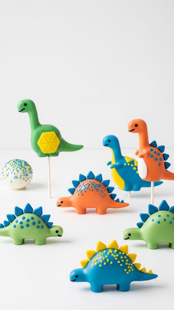 025 Modern Dinosaur Cake Pops – Bold Colors and Cool Shapes for Kids Parties - Themed Ideas