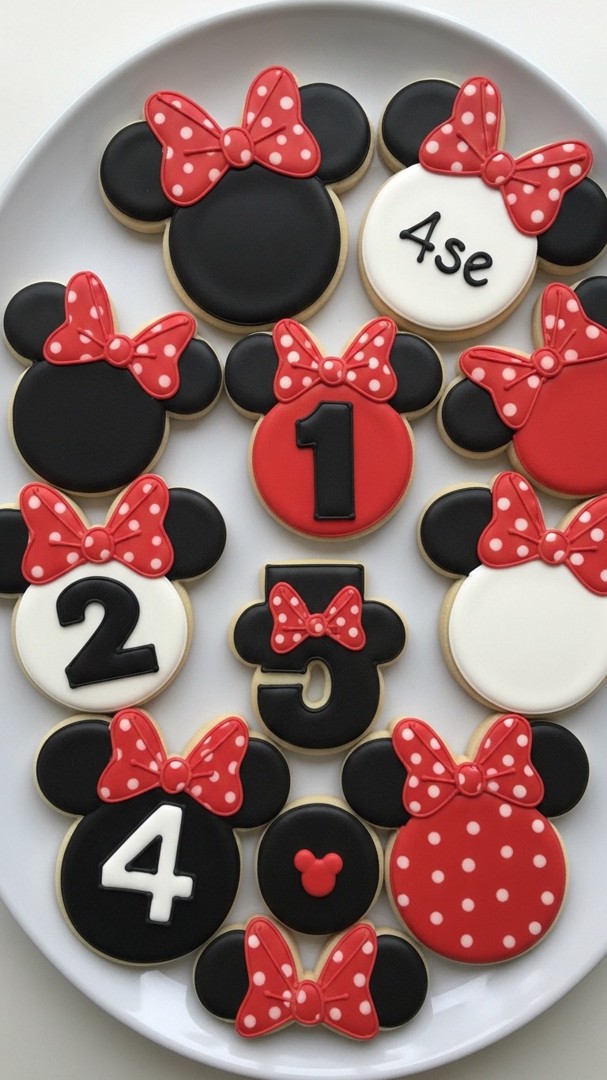 032 Classic Minnie Mouse Birthday cookie design ideas for ages 4 10 - Themed Ideas