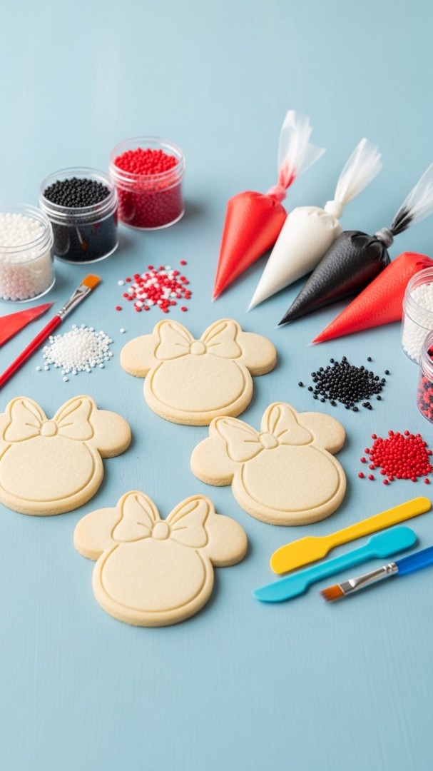 033 DIY Minnie Mouse cookie ideas for kids birthday activity or party favor fun - Themed Ideas