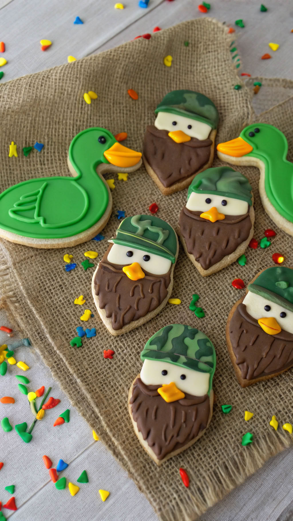 035 Camo Beard Duck Dynasty Cookie Ideas for Kids Parties and Birthdays - Themed Ideas
