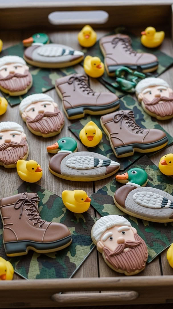 036 Unique Duck Dynasty Theme Cookie Design for Kids Birthday Celebrations - Themed Ideas