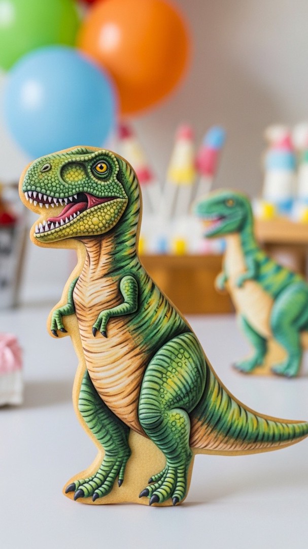 038 3D Dinosaur Cookie Design Ideas That Bring Birthday Parties to Life - Themed Ideas