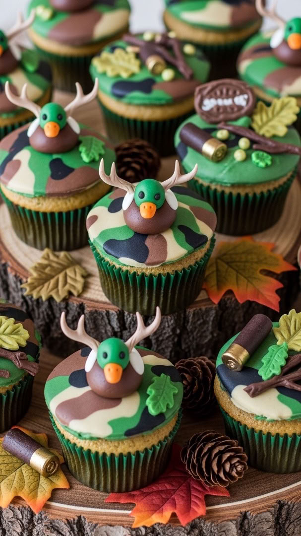 042 Creative Duck Dynasty Birthday Cupcake Designs with Edible Ducks for Kids - Themed Ideas
