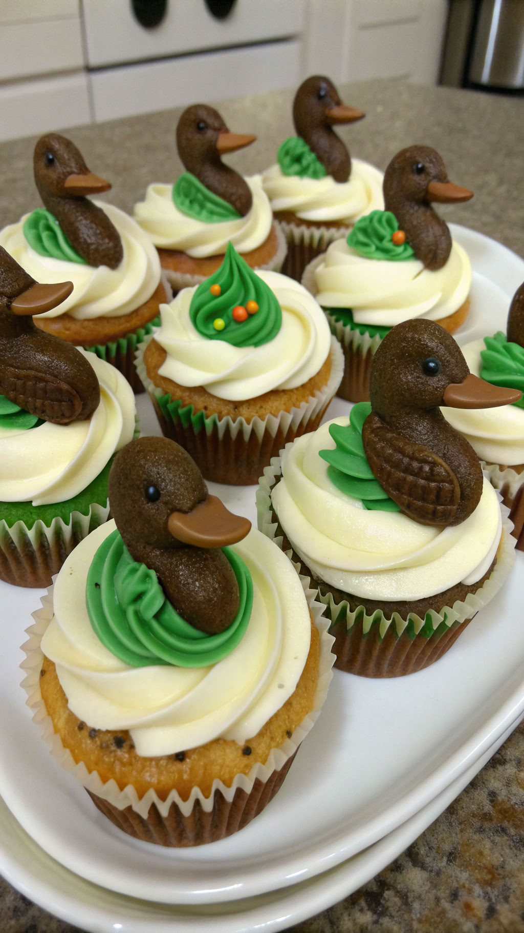 044 Unique Duck Dynasty Birthday Party Cupcakes with Duck Calls and Mustaches - Themed Ideas