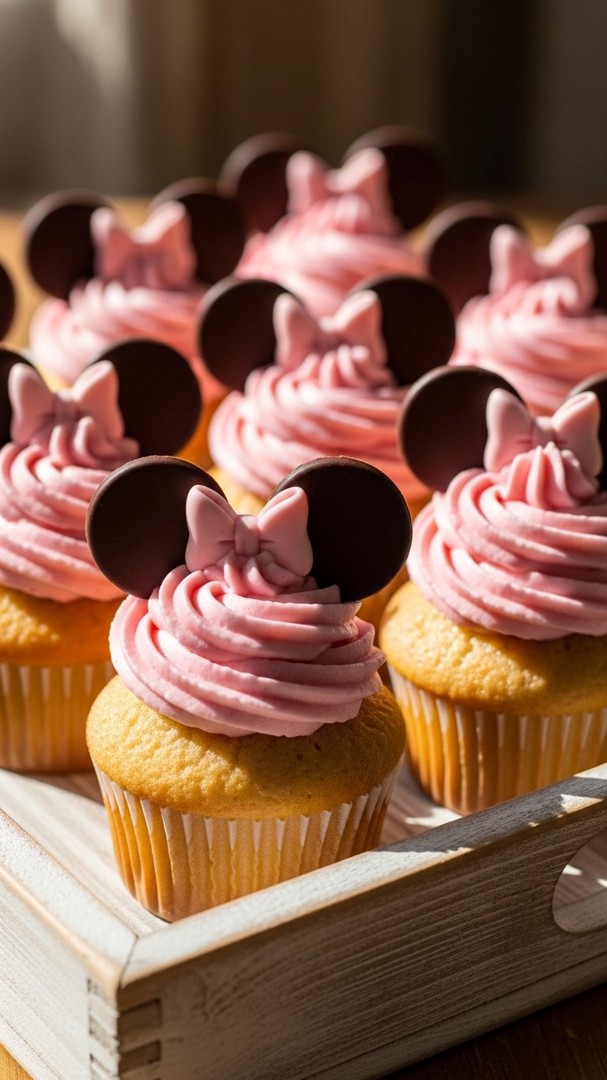 046 Allergy friendly Minnie Mouse cupcake design for inclusive kids birthday parties - Themed Ideas