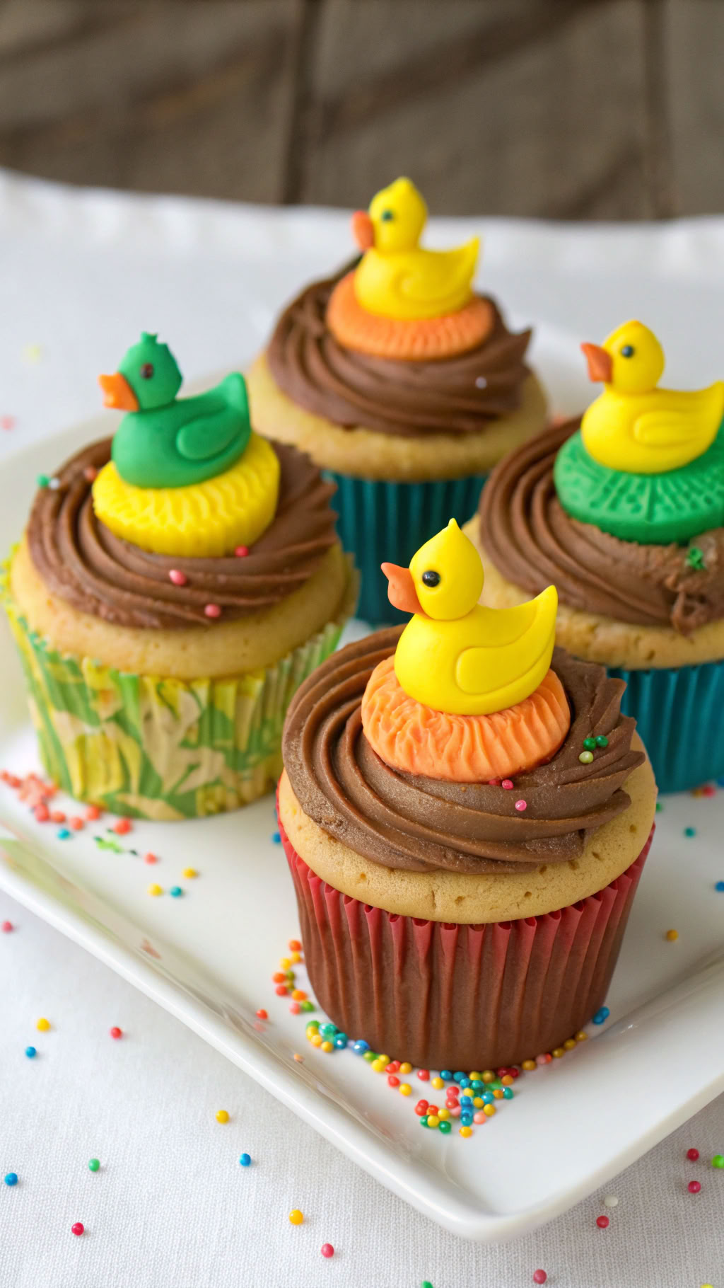 050 Realistic Duck Dynasty Cupcake Ideas with Wood Texture and Duck Calls - Themed Ideas