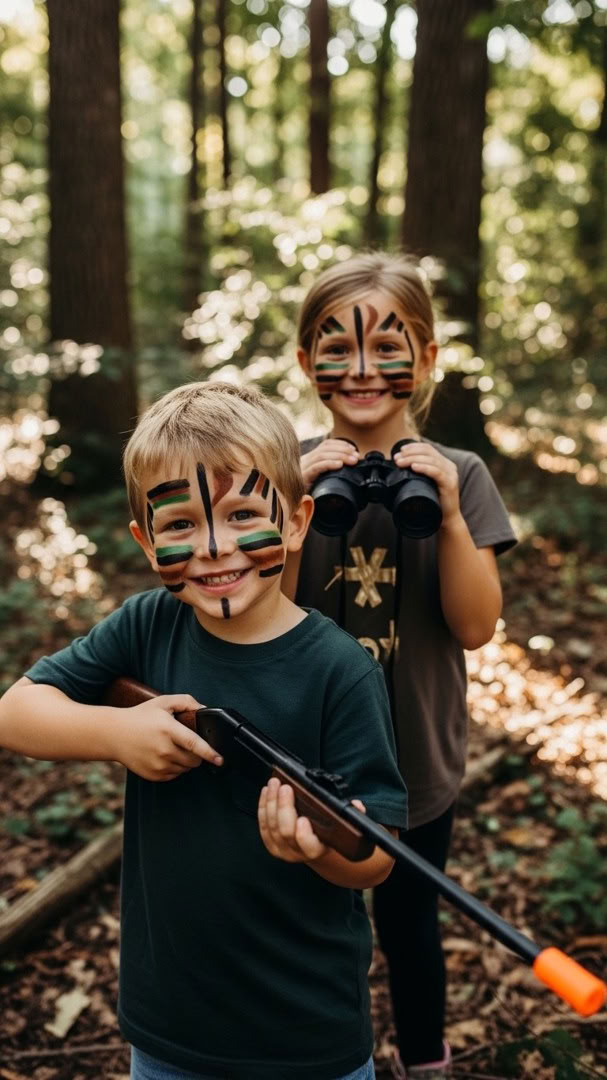 053 Matching Duck Dynasty Face Painting Ideas for Siblings Ages 4–10 - Themed Ideas