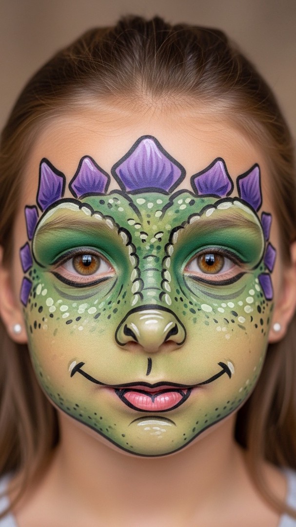 055 Creative Stegosaurus Dinosaur Face Painting Ideas for Ages 4–10 - Themed Ideas