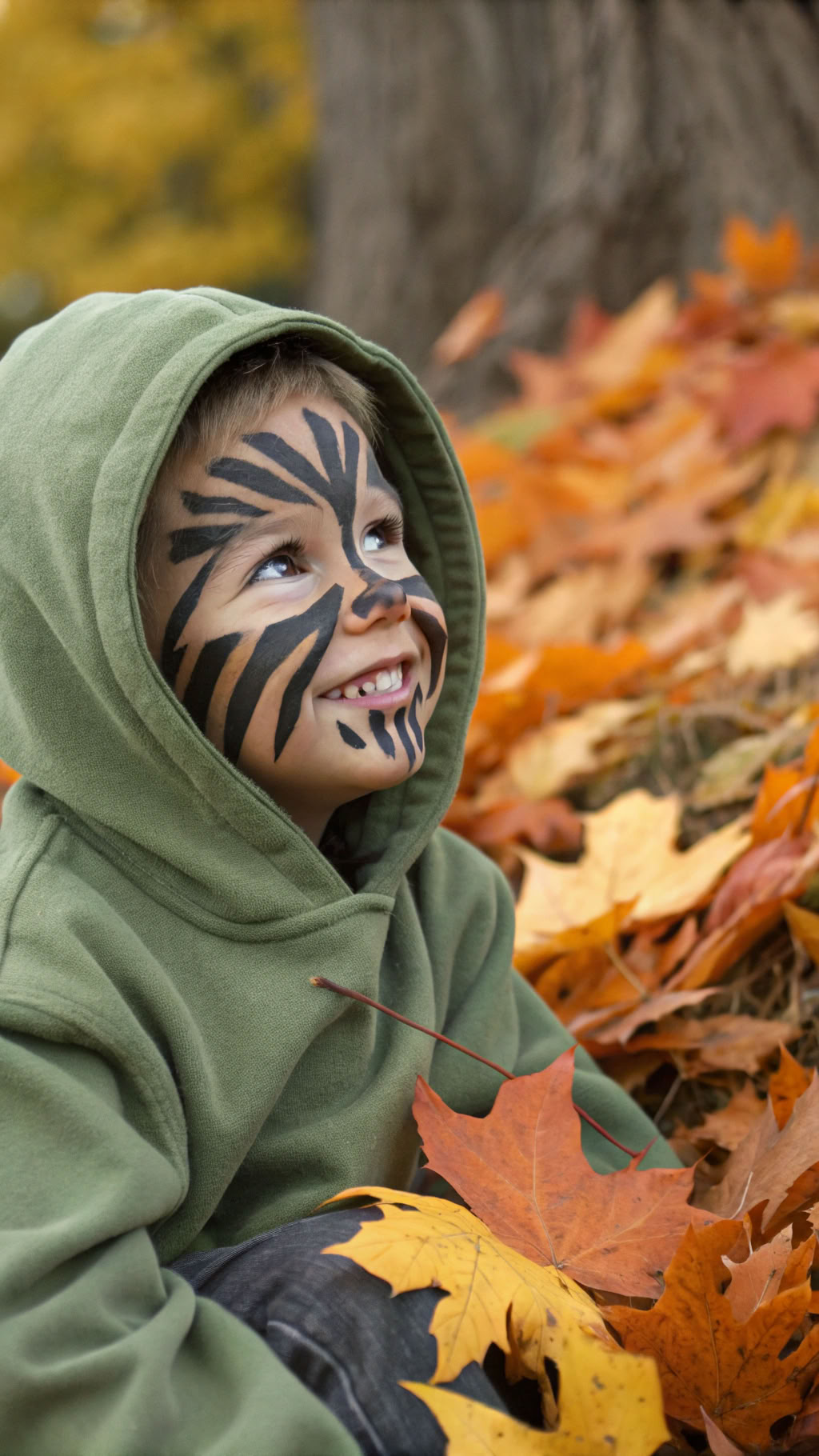 059 Simple Duck Dynasty Face Paint Ideas for Kids Using Just Two Colors - Themed Ideas