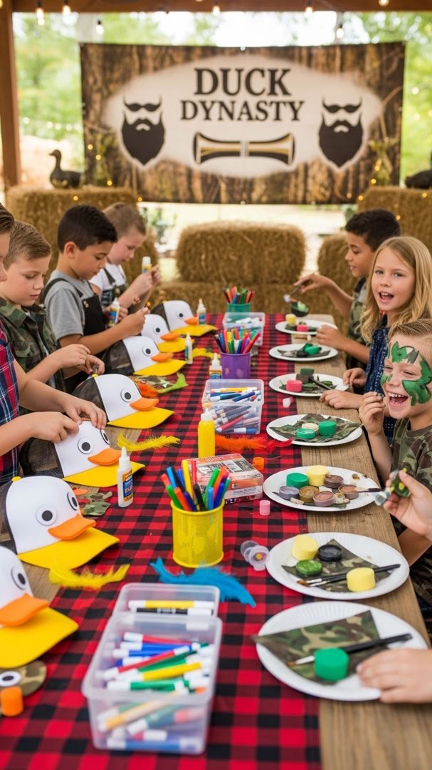 069 Duck Dynasty diy party decorations and craft table ideas for creative kids - Themed Ideas