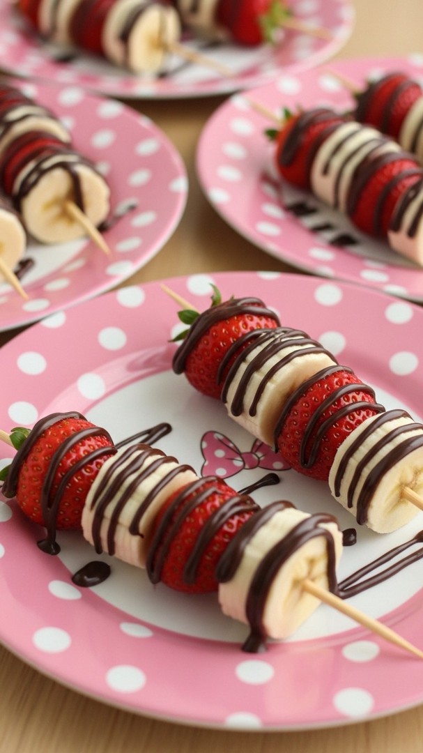 072 Fun and healthy Minnie Mouse snacks for birthday parties with fruit kabobs for kids - Themed Ideas