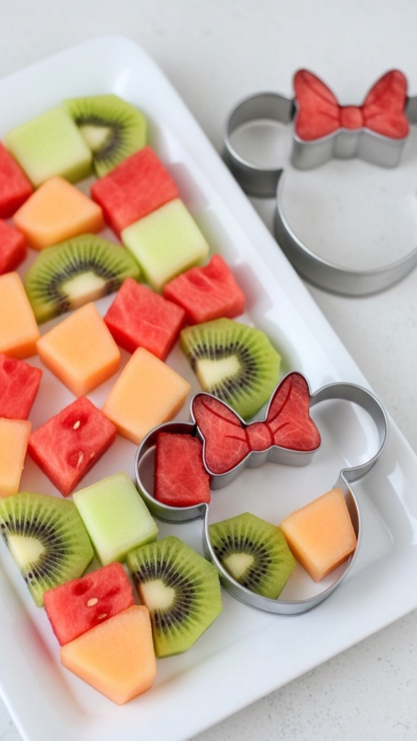 075 Cute Minnie Mouse snacks ideas with fruit shapes for birthday and party snack tables - Themed Ideas