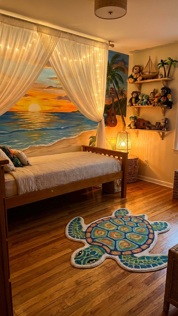 004 Magical Luau Bedroom Interior Ideas for Kids - Themed Ideas