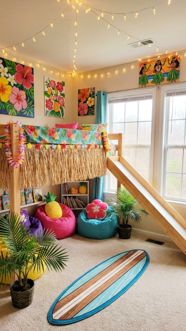006 Exciting Luau Bedroom Ideas for Active Kids - Themed Ideas