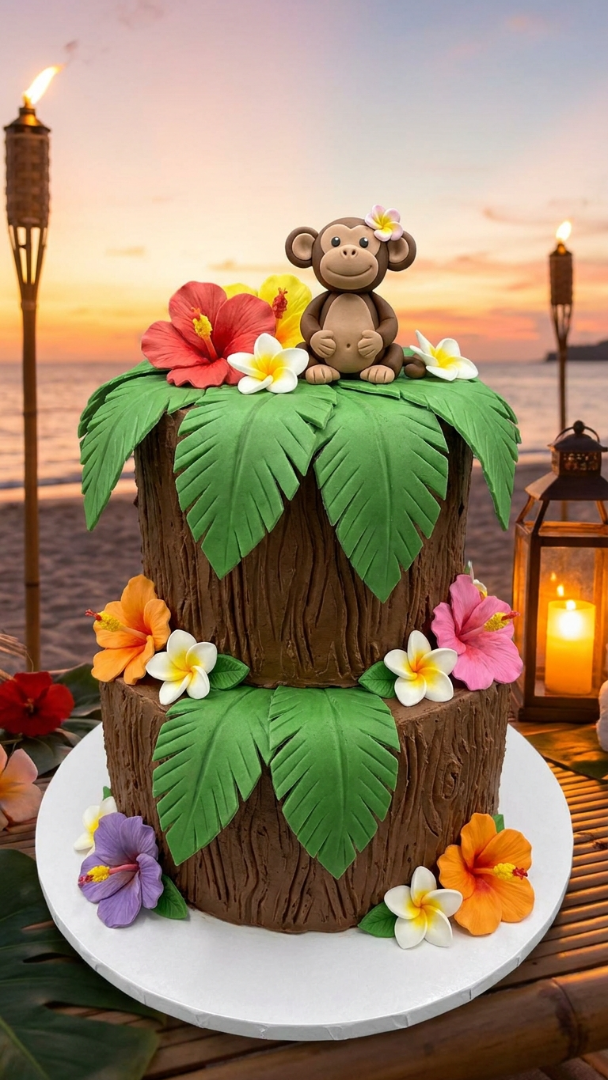 019 Palm Tree Luau Cake Ideas for Your Childs Birthday - Themed Ideas