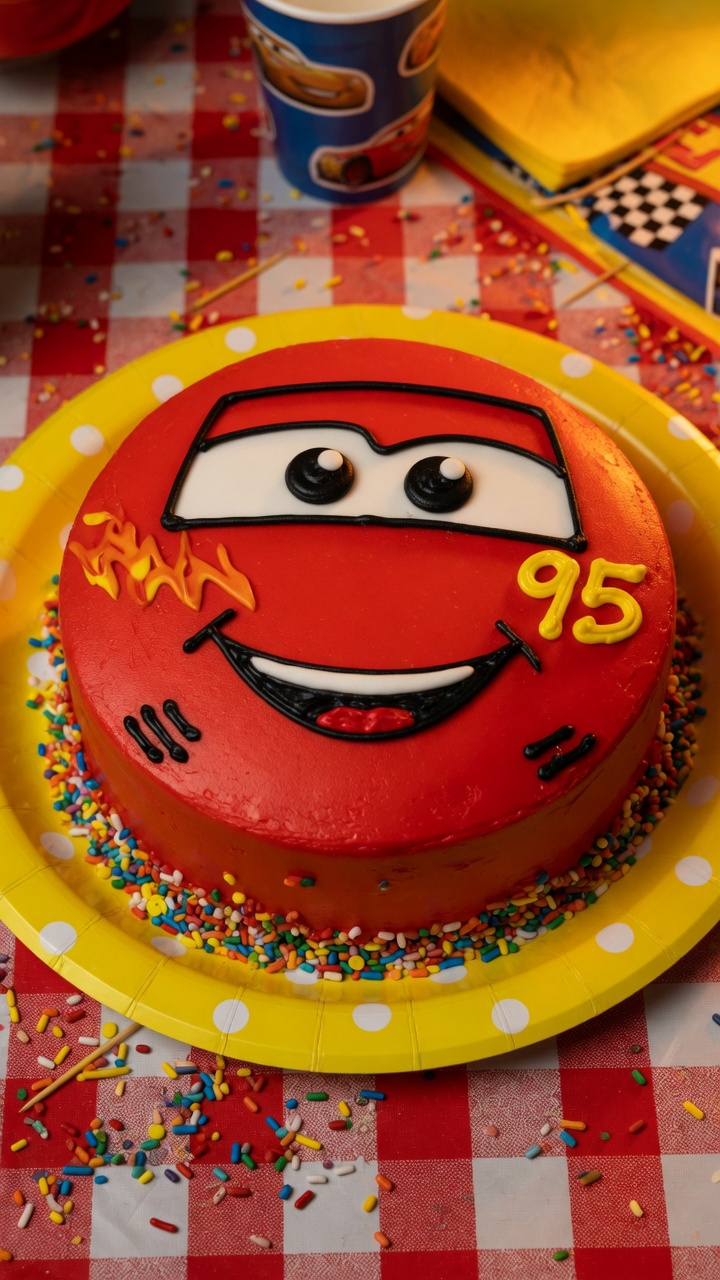 019 Simple yet Fun Lightning McQueen Cake for Kids Birthdays - Themed Ideas