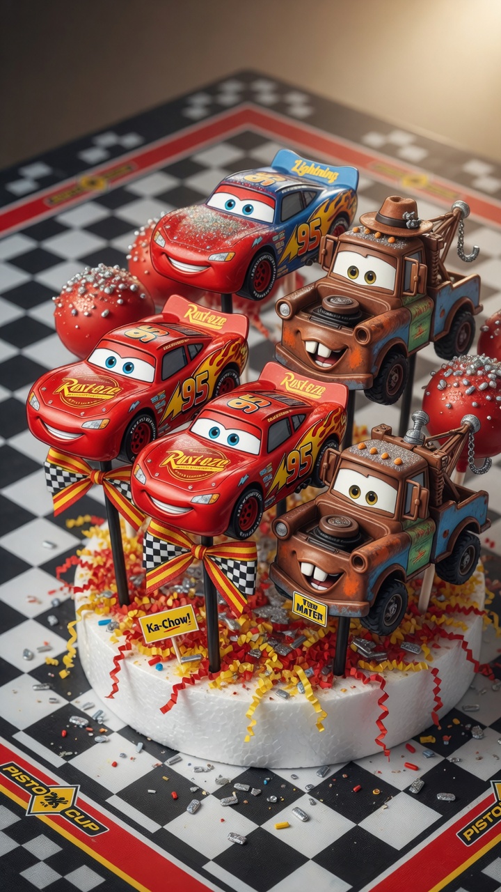 021 Creative Disney Cars Cake Pops for Kids Birthdays - Themed Ideas