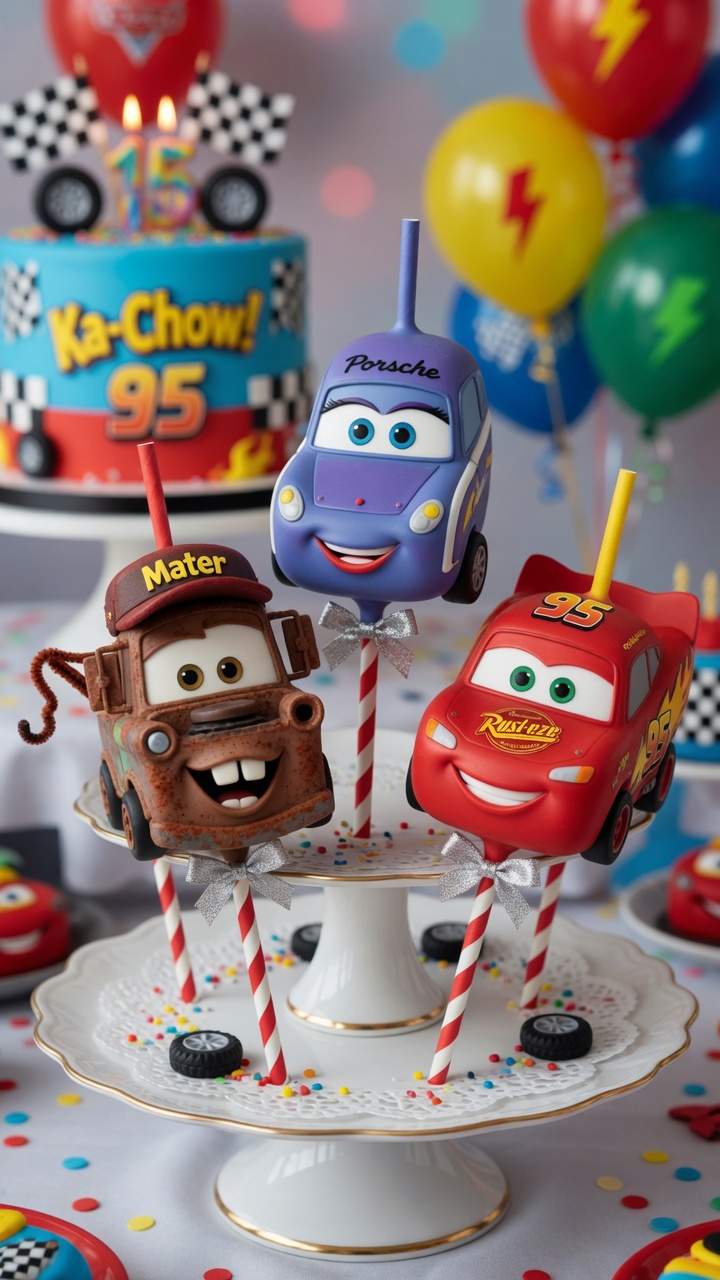 023 Adorable Disney Cars Cake Pops for Kids - Themed Ideas