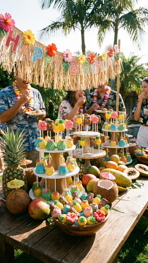 023 Tropical Luau Cake Pops Perfect for Kids Celebrations - Themed Ideas