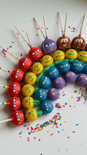 Disney Cars cake pops Ideas for Kids 4-10 Years