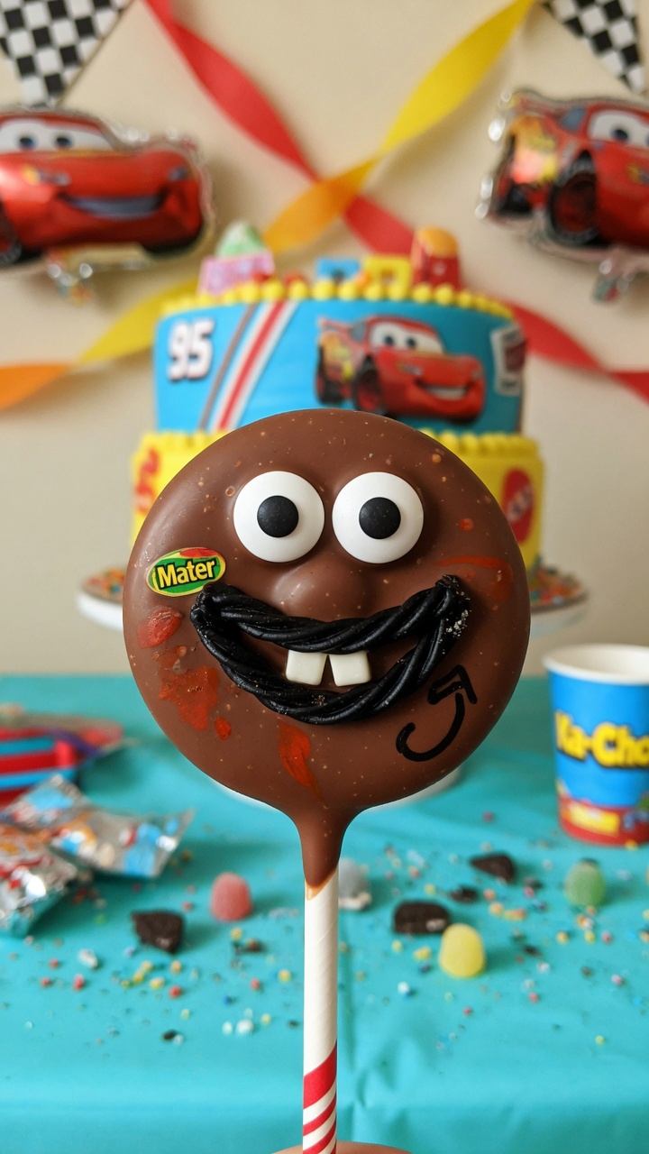028 Sweet Mater Cake Pops for Disney Cars Fans - Themed Ideas