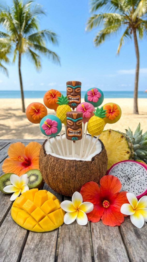 029 Delightful Luau Cake Pops Ideas for Kids Birthday Celebrations - Themed Ideas