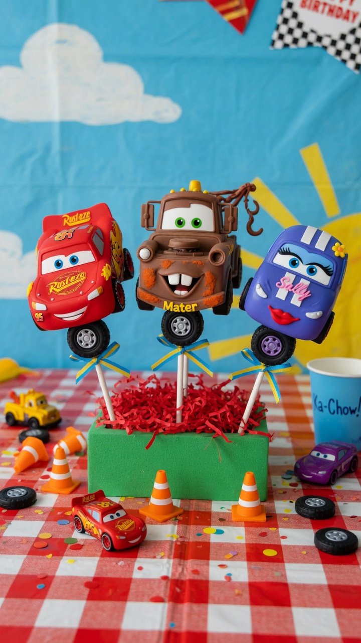 030 Creative Disney Cars Cake Pops Ideas for Kids Birthdays - Themed Ideas
