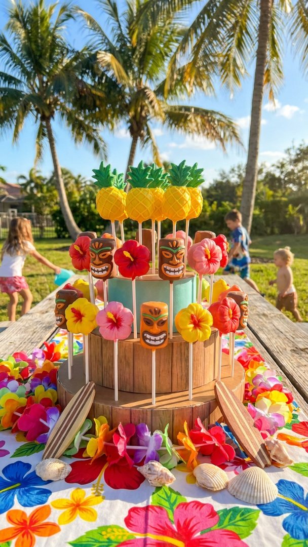 030 Creative Luau Cake Pops Ideas for Kids Birthdays - Themed Ideas